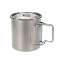 420ml Titanium Water Cup Picnic Camping Mug with Lid. 