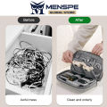 MENSPE Digital Storage Bag USB Cable Storage Bags Travel Organizer Electronic Gadget Bag Multi-Function Pouch Large Cable Organizer Bag Accessories U Disk Hard Drive Headset Accessories Storage Bag. 