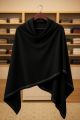 Large Cross Front Poncho Sweater Wrap Topper Knitted Elegant Shawls Cape for Fall Winter. 