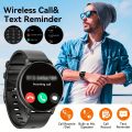 Smart Watch Fitness Tracker For Android Ios Mobile Phones, Sports Running Digital Watch With Sedentary Reminders, Music Control, Circular Touch Screen Smart Watch, Gift For Men Women.