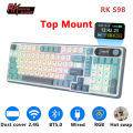 RK ROYAL KLUDGE S98 Mechanical Keyboard Top Mount TFT Screen 98 Keys RGB BT5.0/2.4G/USB-C Wireless Gamer Keyboard Hot Swappable. 
