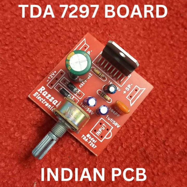 INDIAN P.C.B TDA7297 SINGLE Volume Amplifier Circuit Board 7297 12V ...