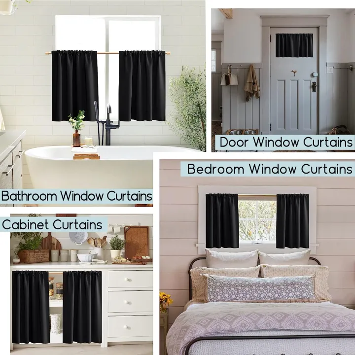 Blackout%20Short%20Curtains%20Thermal%20Insulating%20Half%20Window%20Tier%20Curtain%20Rod%20Pocket%20for%20Bedroom%20Kitchen%20RV%20Camper%20Bathroom%20Decoration%20-%20Image%203