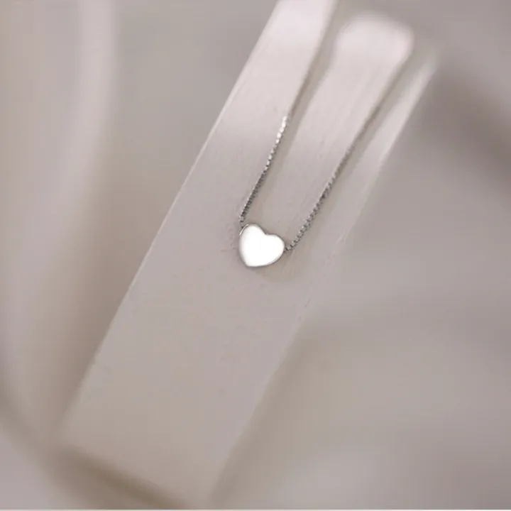 925%20Sterling%20Silver%20Heart-shaped%20Necklace%20Female%20Clavicle%20Chain%20Shiny%20Star%20Pendant%20Simple%20Fashion%20Jewelry%20Party%20Birthday%20Gift%20-%20Image%205