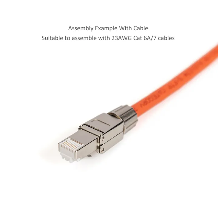 RJ45%208P8C%20Cat%206A%20Cat7%20Field%20Connector%20Full%20Shielded%20Termination%20Plug%20Toolless%20Modular%20Plug%20for%2023AWG%20Solid%20Installation%20Cables%20-%20Image%204