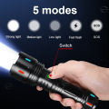 1000000LM Most Powerful Led Flashlight Rechargeable 800W LED Flashlights High Power Zoom Torch Long Range 3000m Tactical Lantren. 
