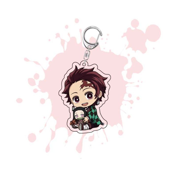 Cute%20Kamado%20Tanjirou%20Women%20Kimetsu%20no%20Yaiba%20Demon%20Slayer%20Keychain%20Anime%20Pendant%20Acrylic%20Key%20Chain%20Cartoon%20-%20Image%204