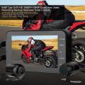 rearview mirror camera 4 Inch Motorcycle DVR 1080P Waterproof WiFi Front & Rear Camera Driving Video Recorder Dash Cam. 