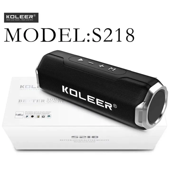 KOLEER S218 Bluetooth, AUX, USB & SD Card Supported Hi-Fi Audio Deep Bass Wireless Speaker With FM Radio