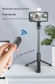 Q07 (100cm) Bluetooth Integrated Selfie Stick with Light and Bluetooth Remote Control.