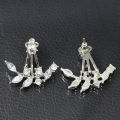 New Crystal Front Back Double Sided Stud Earring For Women Fashion Ear Cuff Piercing Earring Gift. 