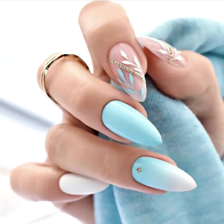 24pcs%20Glitter%20Red%20False%20Nails%20Gold%20Sequins%20Full%20Cover%20Almond%20Nails%20Manicure%20Set%20French%20Acrylic%20Nails%20Tips%20for%20Girl%20Women%20-%20Image%205