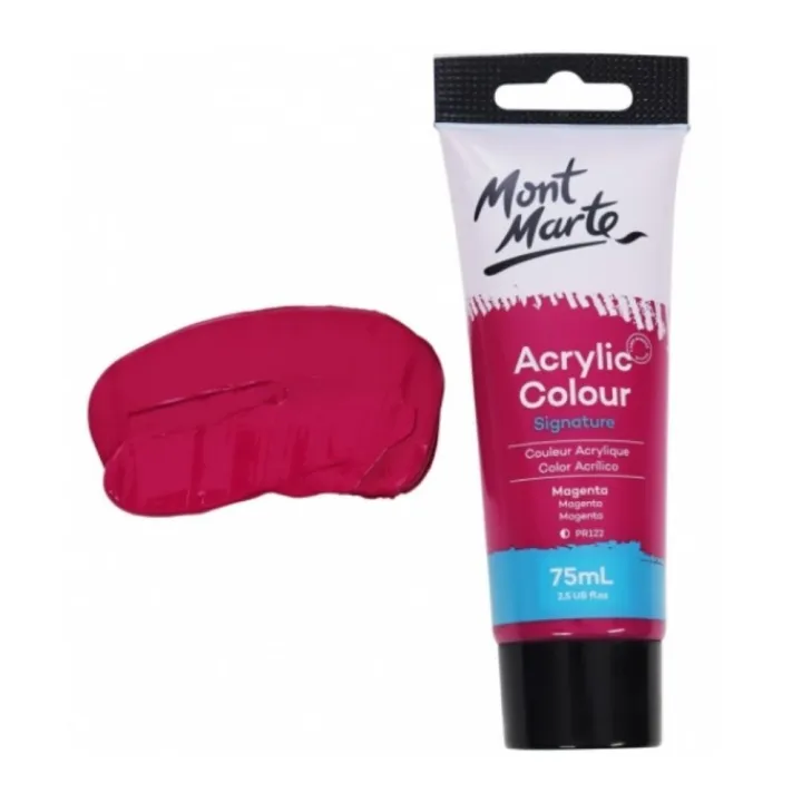 Mont%20Marte%20Signature%20Acrylic%20Paint%2075ml%20Tube%20-%20Magenta%20-%20Image%202