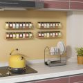 Wall Mounted Spice Rack Organizer,Clear Acrylic Spice Shelf Storage Holder for Wall Kitchen Pantry Cabinet Door 4 Pack.