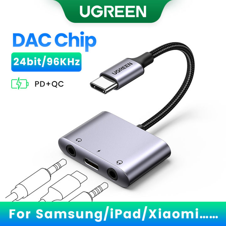 Ugreen 3-in-1 USB C to Headphone Adapter with PD 60W Fast