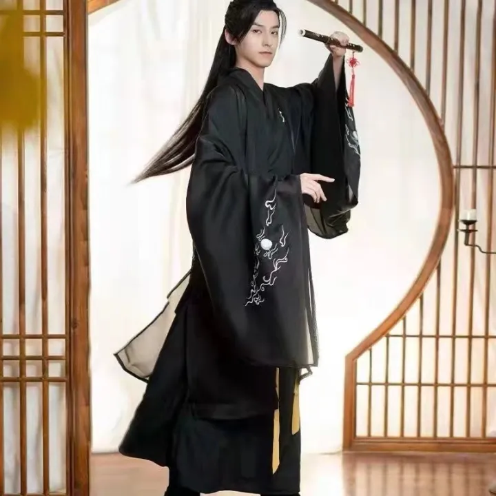 Han%20Chinese%20Clothing%20for%20Men%20Style%20Fairy%20Style%20Large%20Size%20Ancient%20Costume%20Handsome%20Ancient%20Style%20Chivalrous%20Scholar%20Student%20Summer%20Business%20Attire%20-%20Image%207