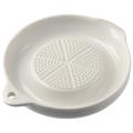 White Ceramics Grater Plate Cleanable 4.37*3.62*0.8 Inch Ceramic Ginger Puree Grinder Grinding Tool Garlic Grinding Wasabi Grater Garlic. 