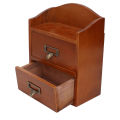 Desk Storage Box, Desktop Wooden Storage Box Multipurpose for Bedroom.