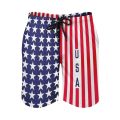 USA American Flag Board Shorts Patriotic Modern Stars Stripes Cute Beach Short Pants Men Printed Plus Size Swimming Trunks Gift.