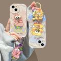 Big Eyes SpongeBob Cartoon TPU Soft Phone Case For iPhone 11 12 Mini 13 Pro Max 14 Pro 15 Pro X XS Max XR 7 8 Plus With Pendant. 