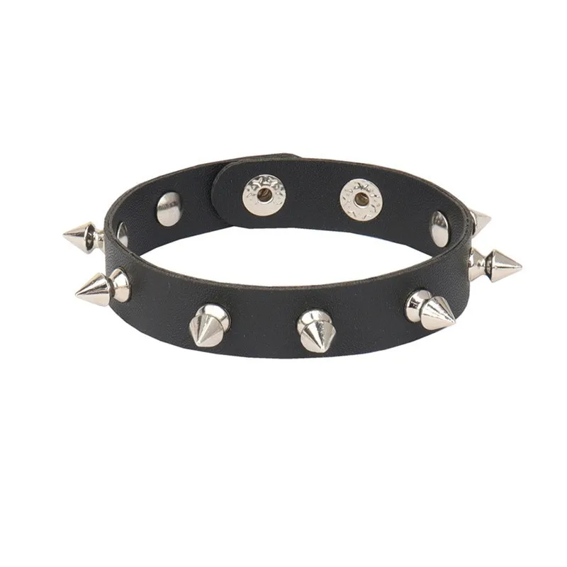 DATOA Gothic Studded Punk Bracelet – Unisex Spiked Emotion Band For Women & Men - View #4