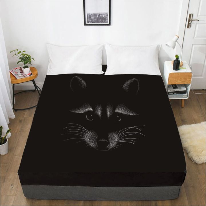 Mattress%20Cover%20Fitted%20Sheet%20With%20Elastic%20Band%20Bed%20Sheets%20Bedding%20Linens%20Queen%20King%20Size%20Bedsheet%2090/150/160X200CM%20Tiger%20-%20Image%207