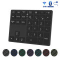 BOW 2.4G + Bluetooth Numeric Keypad Wireless Rechargeable Numpad Keyboard for iPad Laptop Wired Number Keyboard.