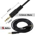 3.5mm Jack Male Splitter Audio Stereo Cable Black. 