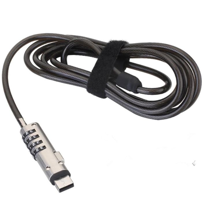3X 4 Digital Universal Lock USB Laptop Security Cable Lock for Computer