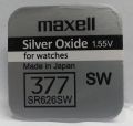 Maxl Sr626Sw / 377 1.55V Silver Oxide Button Cell Watch Battery 2Piece - Battery. 