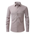 New US size elastic shirt men's business and leisure long sleeved shirt slim fit professional dress best-selling seasonal style. 