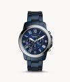 FOSSIL FS5230 Royal Blue Stainless Steel Chronograph Watch For Men - Royal Blue.