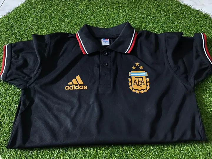 3%20star%20Argentina%20black%20polo%20t%20shirt%20-%20Image%203