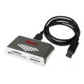 HXSJ Kingston FCR-HS4 USB3.0 High-speed Card Reader Multifunctional USB3.0 Metal Card Reader Compatible with Multiple Memory Cards.