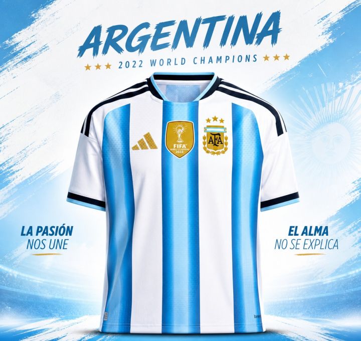 Argentina 3 Star Player Edition Home Jersey 2026 - Imported