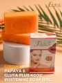 FIORAE PAPAYA & GLUTA PLUS KOJIC WHITENING SOAP 165g.. 