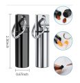 Capsule Box Keychain, Travel Case Ring Portable Aluminium Alloy Mini Tablet Organizer Case Container.