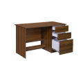 Office Table and Study Desk with Storage and Lock in Brown Finish by Trendy Mart.