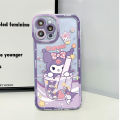 Case for iPhone 7 8 SE 11 Pro 13 Mini 15 Pro 14 Pro Max 12 XS Max XR Cute Kuromi Cinnamoroll Transparent Soft Cover Coque TPU. 
