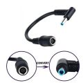 Female 7.4mm x 5.0mm to 4.5mm x3.0mm Male Charger Adapter Power Connector Converter Cable DC Jack for Dell Charge Hp. 