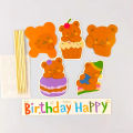 Cake Insert Card Smooth Surface Cute Cartoon Cake Card.