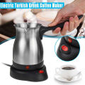 110V Electric Turkey Coffee Pot Electric Turkish Coffee Maker 600ml Stainless Steel Electric Turkish Coffee Machine US Plug.