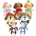 KRABALL Animal Dolls Crochet Knitting Kits With Cotton Yarn Thread Instruction For Beginners DIY Craft Knit Tool Set Accessories.
