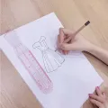 Women Fashion Drawing Ruler Figure Template for Illustration Sketch Template cnx. 