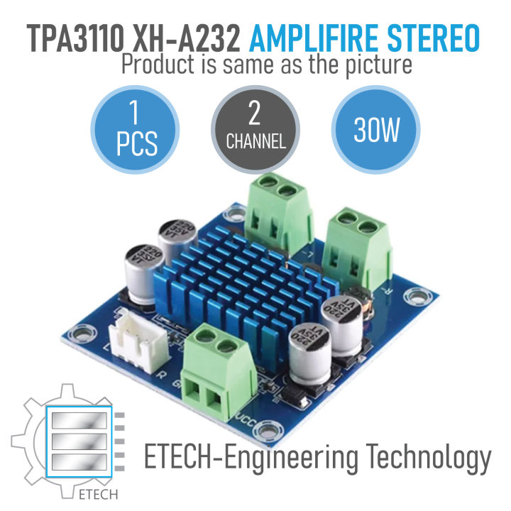 TPA3110 XH-A232 with terminal 30W+30W 2.0 Channel Digital Stereo Audio Power Amplifier Board DC 8-26V 3A