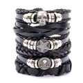 Vintage Leather Bracelet For Men Woven Set Ornament Bracelet Punk Style Men's Combo DIY Multi-layer Charm Bracelet Jewelry.