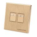 Super Star Glamour 10A 2 Gang Electrical Wall Switch Two 2Gang. 