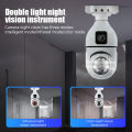 Motion detection Dual Lens and single lense 3 mega pixel V380 PTZ Bulb IP camera night vision home WIFI IP security camera. 