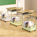 Under-desk book storage box school bag pulley removable book box student classroom desktop book storage box bookshelf. 