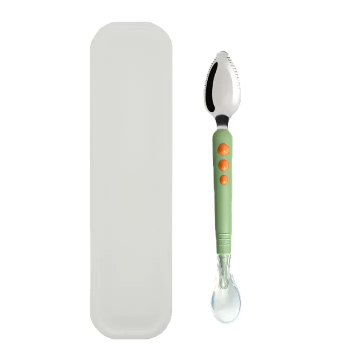 Baby%20Fruit%20Scraping%20Spoon%20Baby%20Spoon%20Stainless%20Steel%20Double%20Head%20Food%20Grade%20Fruit%20Supplement%20Food%20Silicone%20Children's%20Tableware%20Batch%20-%20Image%208